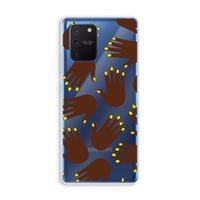 Hands dark: Samsung Galaxy Note 10 Lite Transparant Hoesje