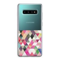Gekleurde driehoekjes: Samsung Galaxy S10 Plus Transparant Hoesje