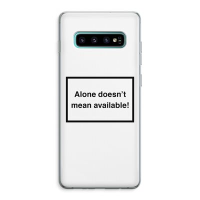 Alone: Samsung Galaxy S10 Plus Transparant Hoesje
