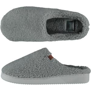 Instapper slippers/pantoffels Teddy wol - grijs - maat 41-42 - Volwassenen