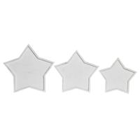 Tafeldecoratie DKD Home Decor 57 x 54 x 3 cm Wit Shabby Chic Decapé (3 Onderdelen)