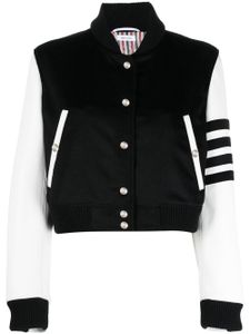 Thom Browne veste bomber Varsity à empiècements - Noir