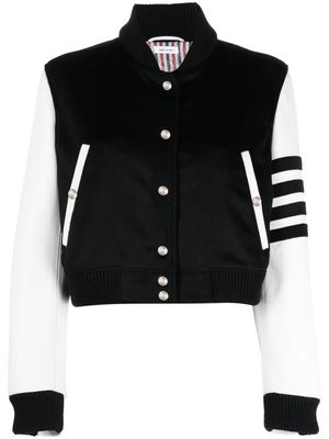 Thom Browne veste bomber Varsity à empiècements - Noir