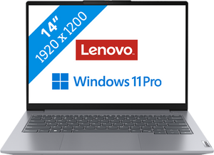 Lenovo ThinkBook 14 Laptop 35,6 cm (14") WUXGA Intel® Core™ i5 i5-1335U 16 GB DDR5-SDRAM 256 GB SSD Wi-Fi 6 (802.11ax) Windows 11 Pro Grijs