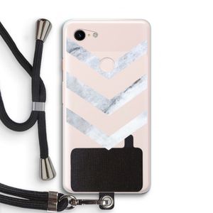Marmeren pijlen: Pixel 3 XL Transparant Hoesje met koord