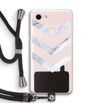 Marmeren pijlen: Pixel 3 XL Transparant Hoesje met koord
