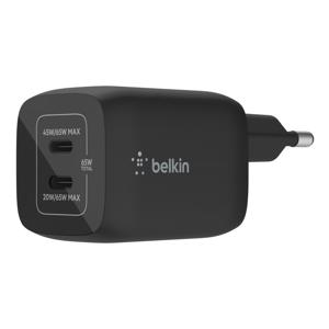 Belkin BoostCharge Pro 2-poorts USB-C GaN-wandlader met PPS (65 W) oplader