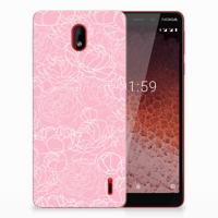 Nokia 1 Plus | TPU Case | White Flowers