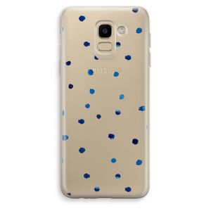 Blauwe stippen: Samsung Galaxy J6 (2018) Transparant Hoesje