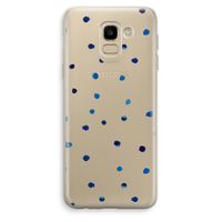 Blauwe stippen: Samsung Galaxy J6 (2018) Transparant Hoesje
