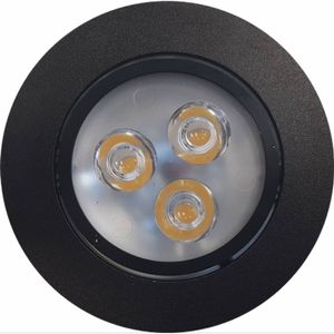 Sanimex Inbouw Spotlamp 85x45 mm Inclusief Armatuur en Gu10 3 Watt Zwart - 3 Stuks