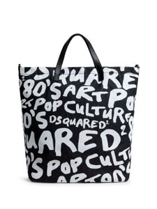 DSQUARED2 sac cabas à logo imprimé - Noir