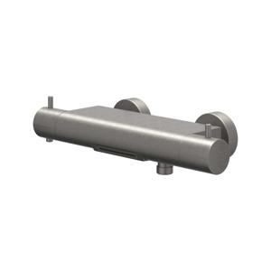 Badthermostaatkraan IVY Bond Opbouw Omstel Met Cascade Uitloop Met Omstel Cooltouch Geborsteld Metal Black PVD IVY