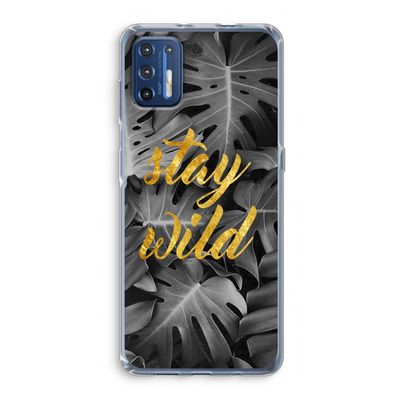 Stay wild: Motorola Moto G9 Plus Transparant Hoesje