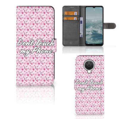 Nokia G10 | G20 Portemonnee Hoesje Flowers Pink DTMP Nokia G10 | G20 Portemonnee Hoesje Flowers Pink DTMP