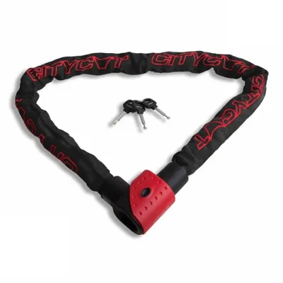Kettingslot ART-3 - 120cm - Zwart - Rood