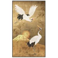 Leen Bakker - Schilderije Kraanvogel - Multikleur - 118x70 Cm - Canvas - Zwart#Goudkleurig