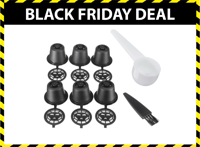 Kitchen & Home Hervulbare Koffiecups 6-pack - Inclusief Schoonmaakborsteltje & Maatcup