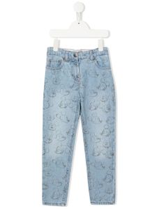 Stella McCartney Kids jean Mickey Mouse à coupe droite - Bleu