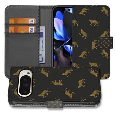 Telefoonhoesje | Met pasjeshouder | voor Google Pixel 9 | 9 Pro Leopards