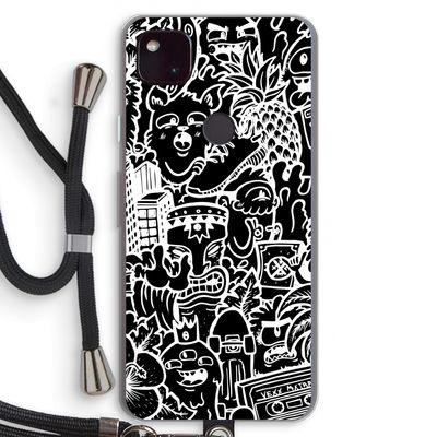 Vexx Black Mixtape: Pixel 4a 5G Transparant Hoesje met koord