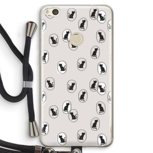 Miauw: Huawei Ascend P8 Lite (2017) Transparant Hoesje met koord