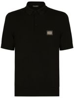 Dolce & Gabbana polo en laine à logo - Noir