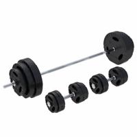 Gorilla Sports Lange Halterset 100 kg - Gripper Kunststof - Schroefsluiting - 30 mm - thumbnail