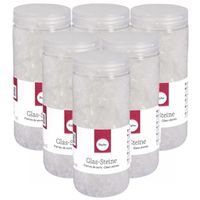 5x potjes transparante decoratie steentjes glas 475 ml