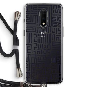 Moroccan Print: OnePlus 7 Transparant Hoesje met koord