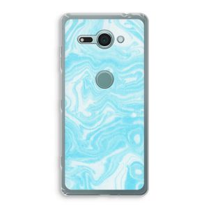 Waterverf blauw: Sony Xperia XZ2 Compact Transparant Hoesje