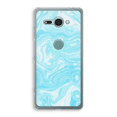 Waterverf blauw: Sony Xperia XZ2 Compact Transparant Hoesje