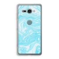Waterverf blauw: Sony Xperia XZ2 Compact Transparant Hoesje