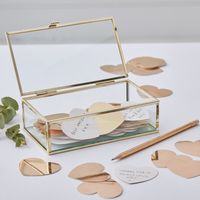 Ginger Ray GO-114 Gold Wedding Glazen Kistje Gastenboek