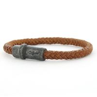JOSH 09271-BRA-VB-CO Armband Vintage Black leder cognac-zwart