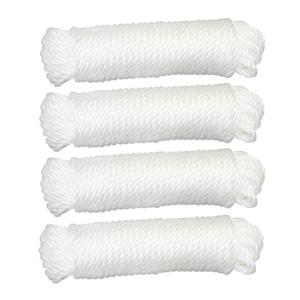 AMIG paracord touw - 4x - 10 meter - D5mm - 110kg - polypropyleen - wit