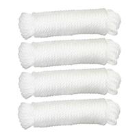 AMIG paracord touw - 4x - 10 meter - D5mm - 110kg - polypropyleen - wit