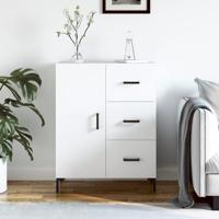 Dressoir 69,5x34x90 cm bewerkt hout wit