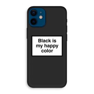 Black is my happy color: iPhone 12 mini Biologisch afbreekbaar hoesje
