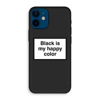 Black is my happy color: iPhone 12 mini Biologisch afbreekbaar hoesje