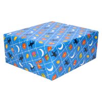 10x Inpakpapier/cadeaupapier Sinterklaas print blauw   -