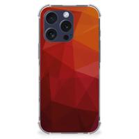 Shockproof Case voor iPhone 16 Pro Max Polygon Red