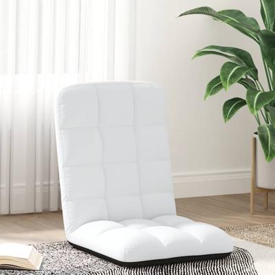 Vloerstoel inklapbaar 71x51x62 cm stof wit