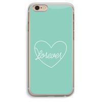 Forever heart pastel: iPhone 6 Plus / 6S Plus Transparant Hoesje