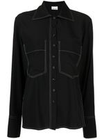 Low Classic chemise à boutonnière sur le devant - Noir Low Classic chemise à boutonnière sur le devant - Noir