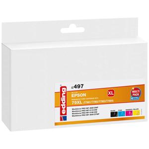 Edding Inktcartridge vervangt Epson 79XL, T7901, T7902, T7903, T7904 Compatibel Combipack Zwart, Cyaan, Magenta, Geel EDD-497 18-497