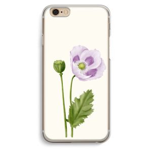Purple poppy: iPhone 6 / 6S Transparant Hoesje