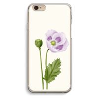 Purple poppy: iPhone 6 / 6S Transparant Hoesje