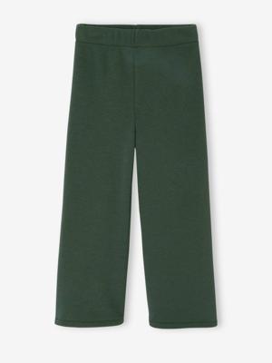 Gevoerde wijde legging van fleece voor meisjes smaragdgroen Gevoerde wijde legging van fleece voor meisjes smaragdgroen