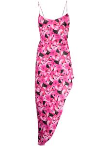 ROTATE BIRGER CHRISTENSEN robe asymétrique mi-longue à fleurs - Rose